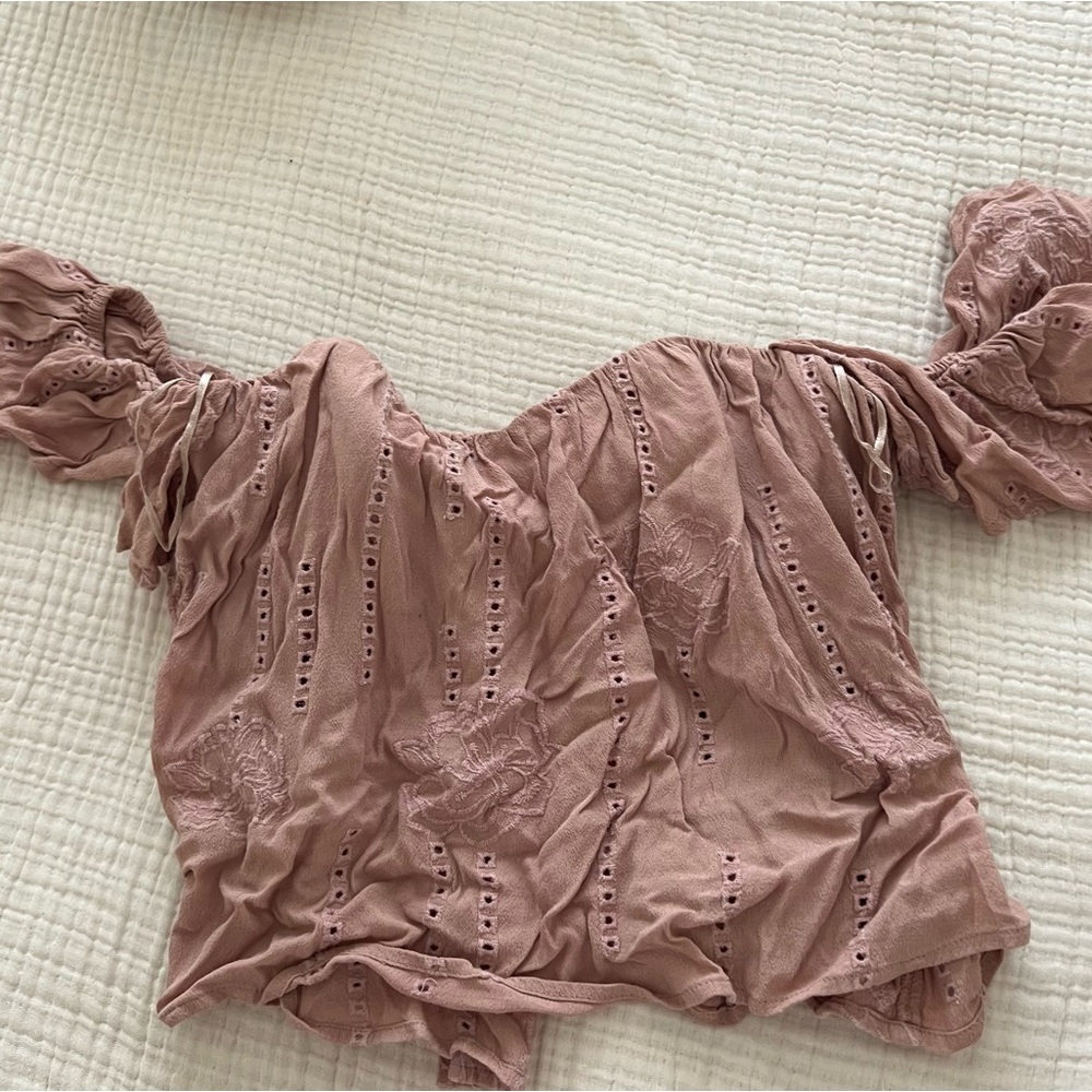 ASTR the Label Pink Corset Blouse Top